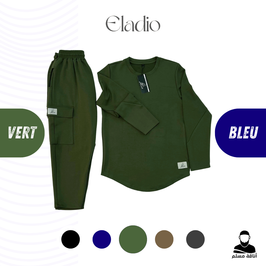 Ensemble Vert-Millitaire Anaquate Muslim